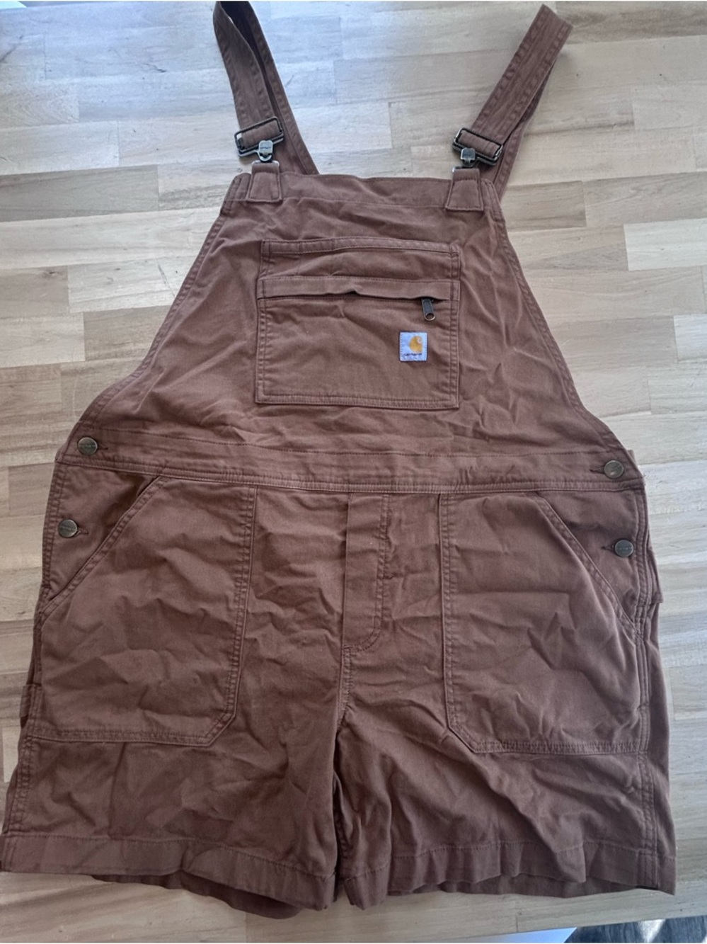 Carhartt Rugged Flex Relaxed Fit Canvas Shortall Women Xl Brown - Picture 6 of 6